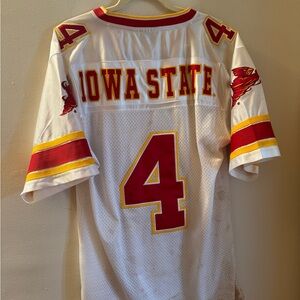 Iowa State White Jersey with Red and Yellow Accents